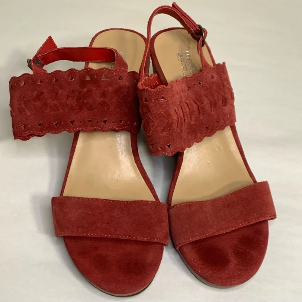MARKET & SPRUCE Paula Suede Slingback Wedges